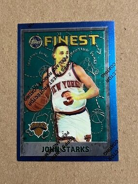 1995-96 Topps Finest - John Starks #3 New York Knicks Basketball Card
